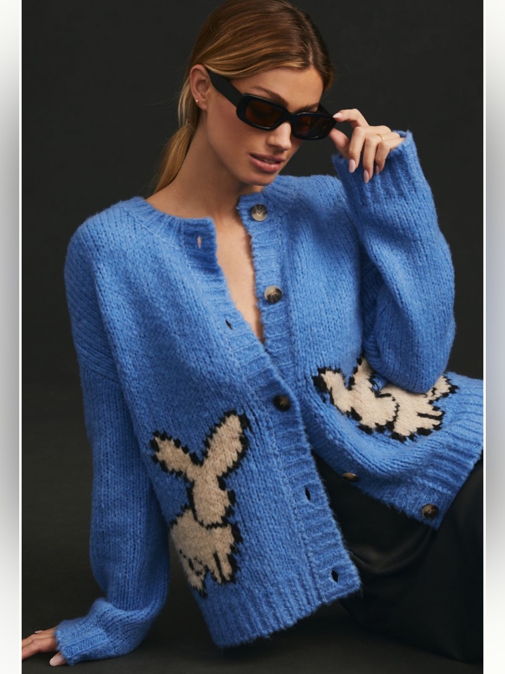 Anthropologie maeve bunny slope cardigan sweater size xxs